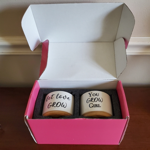 Funny Succulent Plant Pot, 3.15 Inch Cute Ceramic Planter Set | Unique Gifts - Picture 4 of 8